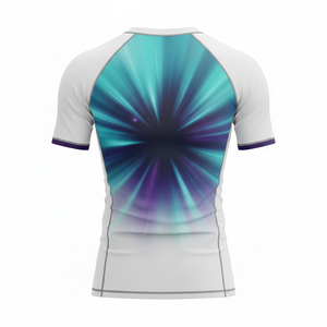 Maillot de compression à manches courtes personnalisé, sublimé, respirant, avec coutures renforcées, tissu durable, pour entraînement MMA et BJJ. - Product Image 2