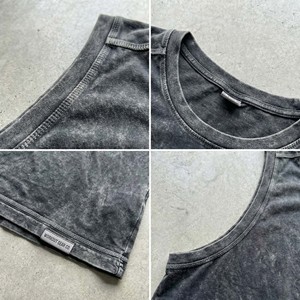 OEM Custom Men's Oversized Mineral Wash <b>Tank</b> <b>Top</b> Heavyweight Blank Muscle Tee Wholesale Blank Heavyweight Gym Singlet - Product Image 5