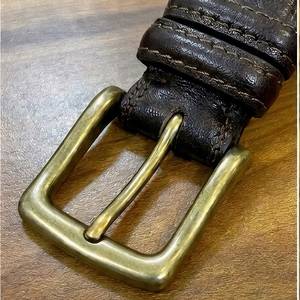 Ceinture en cuir véritable à boucle ardillon très demandée, couleur unie, en cuir de vachette, avec boucle rectangulaire en alliage, durable, décontractée, pour homme, Starwell Impex - Product Image 3