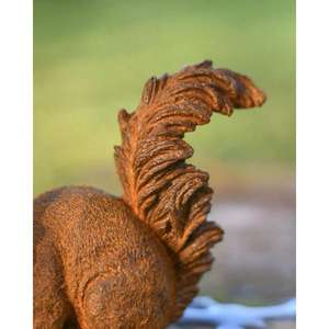 Adorno Rústico de Ardilla, Decoración para Casa de Campo, Escultura de Ardilla de Hierro Fundido, Artesanía Hecha a Mano - Product Image 2