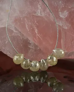 Collier de perles fantaisie en forme de goutte d'eau, diamant jaune, facetté, 2,5-3,7 mm, 15 pouces, bijoux de luxe - Product Image 4