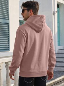 Sweat-shirt à capuche unisexe en coton molletonné, coupe oversize, style streetwear décontracté, manches longues, pour homme et femme - Product Image 4