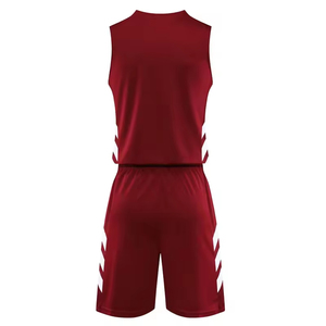 Vêtements de sport en mesh en gros, doux, à séchage rapide, avec nom et numéro personnalisés, maillot et short de basket-ball pour hommes, uniforme de basket-ball réversible - Product Image 2