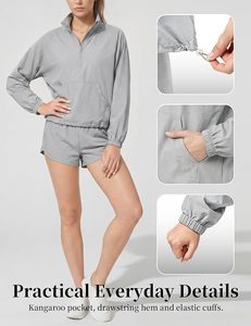 Pullover coupe-vent à fermeture éclair, haut de sport léger pour le golf - Product Image 5