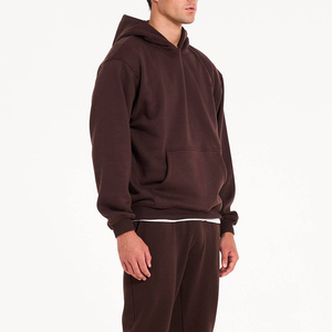 Sudadera con Capucha de Primera Calidad para Hombre, Color Marrón, Corte Regular, con Bolsillo, Tejido Suave y Cómodo, Personalizable con Logotipo al por Mayor - Product Image 1