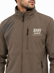 Custom Men Softshell <b>Jacket</b> Breathable <b>Waterproof</b> Windproof Outdoor Sports Zipper Stand Collar Printed OEM Logo Wholesale - Product Image 3