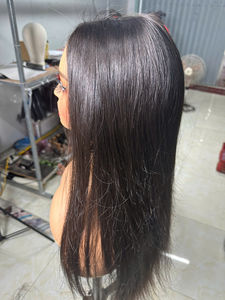 วิกผมมนุษย์แบบไร้กาวสีดำ100% ผมตรงผมลอน13X6 6x6 HD ด้านหน้าผู้ขายผมชาวเวียดนาม - Product Image 6