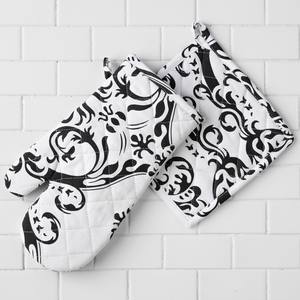 Gants de cuisine et maniques en coton 100% tissé, style moderne, résistants à la chaleur, imperméables, lavables au lave-vaisselle, imprimés numériquement, pour la cuisine - Product Image 5