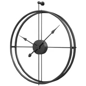 Horloge murale décorative en métal avec finition antique pour la décoration murale du salon, de la chambre et du bureau, horloge à suspendre - Product Image 4