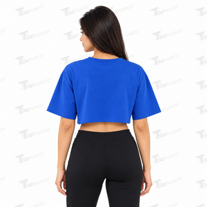 Camisetas cortas de algodón 100% con cuello redondo, estilo casual y urbano para mujer, camiseta corta marrón de manga corta para mujer. - Product Image 5
