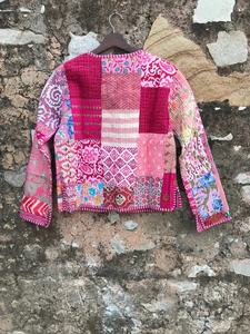 Chaquetas acolchadas de retales para mujer, abrigos de trabajo con parches indios hechos a mano, chaqueta acolchada Bohemia - Product Image 4