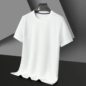 Short sleeved Polo <b>shirt</b> Short sleeved <b>Waffle</b> Solid Polo <b>shirts</b> for men round neck top cotton daily short sleeved T <b>shirt</b> - Product Image 2