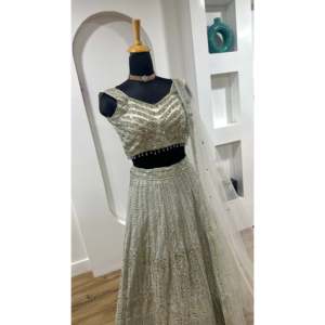Designer Lehenga Choli for Weddings and Parties Featuring Sequence Work - Product Image 4