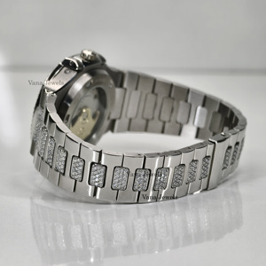 Reloj de Pulsera para Hombre, Estilo Hip Hop, de Acero Inoxidable Antiguo de 41 mm, Movimiento Mecánico de Lujo, Resistente al Agua hasta 100 Bares, Venta al por Mayor OEM - Product Image 5