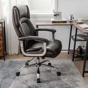 1PC <b>Adjustable</b> Height Big and Tall Office Chair with Metal Base for <b>Computer</b> <b>Desk</b> Use - Product Image 3