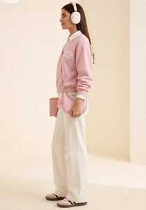 Oneten Women Pink Letter Print Crewneck Sweatshirt Loose <b>Long</b> <b>Sleeve</b> Autumn <b>Top</b> - Product Image 4