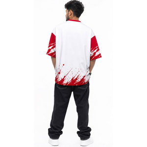 T-shirts personnalisés en coton 300 g/m² avec impression DTG, effet délavé soleil, vintage, déchiré, délavé à l'acide, coupe ample pour hommes - Product Image 3