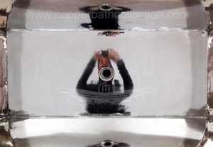 Bañera de baño de cobre y níquel de diseño moderno hecha a mano en Material de hierro cuadrado de la India para baño de adultos - Product Image 5