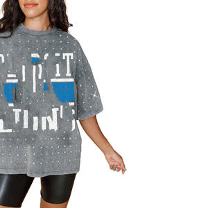 Camiseta de hombre personalizable por el fabricante, de punto grueso, corte holgado, cuello redondo, manga corta, antiarrugas, con pedrería, 100% algodón. - Product Image 3