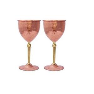 Premium Copper Finish <b>Glass</b> Elegant Stemmed <b>Goblets</b> for Home Dining and Gifting - Product Image 2