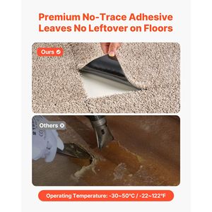 Confezione da 10 Piastrelle per Moquette Autoadesive 18x18 Pollici, Tappeti Quadrati Morbidi Imbottiti con Tecnica a Pelo Ricciolo, Senza Danni per Pavimenti Domestici - Product Image 5