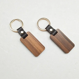 Meilleur porte-clés classique en bois et résine, solide, personnalisé, de haute qualité, vierge, rectangulaire, motifs fruits, chien, panda, vente chaude - Product Image 3