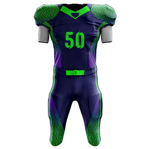 Ensemble d'uniformes de football américain de qualité supérieure, impression par sublimation personnalisée, séchage rapide, design personnalisé, meilleur rapport qualité-prix - Product Image 1