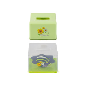 Boîte à mouchoirs moderne en plastique sans BPA à ressort écologique Durable distribution facile utilisation polyvalente étanche économiquement - Product Image 2