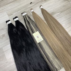 100% cheveux humains droits en vrac Collection Super Double dessiné cheveux vietnamiens couleurs mélangées de l'usine - Product Image 5