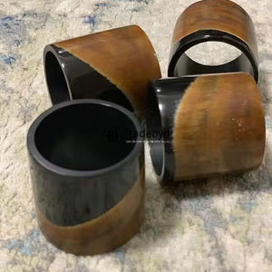 แหวนรัดผ้าเช็ดปากทำมือจากเขาสัตว์ธรรมชาติ สไตล์ชนบท เป็นมิตรกับสิ่งแวดล้อม คุณภาพพรีเมียม สำหรับตกแต่งโต๊ะอาหาร เหมาะสำหรับของขวัญ Tradebyd - Product Image 3