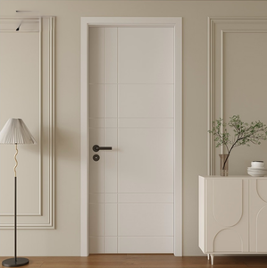 Puerta de PVC con Revestimiento de Madera Compuesta WPC, Impermeable, Insonorizada e Ignífuga, Ideal para Zonas Costeras con Alta Humedad - Product Image 5