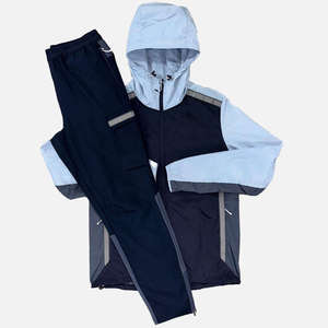 Ensemble de survêtement coupe-vent réfléchissant pour homme, deux pièces, veste à capuche et pantalon cargo, vêtements de sport pour l'entraînement en plein air, la salle de sport et les activités sportives - Product Image 6