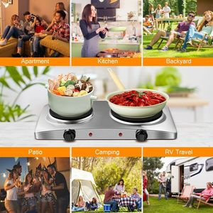 Piastra Elettrica Doppia da 1800W, Fornello da Banco ad Alta Potenza, Attrezzatura da Cucina - Product Image 5