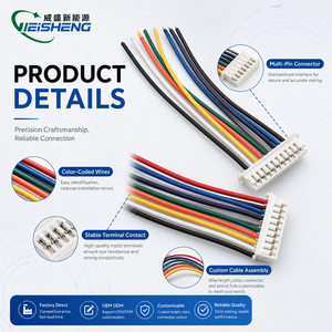Harness Kabel Silikon Elektronik Kustom OEM Bersertifikasi Weisheng IATF16949 dengan Konektor JST ZH PH XH 1.0-2.54mm - Product Image 3