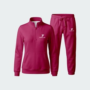 Conjunto Deportivo de Mujer con Cierre de Cremallera de un Cuarto, Transpirable, Ligero y de Secado Rápido, con Pantalones con Cordón, Ropa de Invierno, Estilo Urbano - Product Image 5