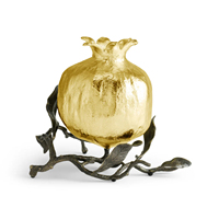Vase à fleurs classique en métal doré de qualité supérieure avec un design élégant, logo et couleurs personnalisables - Cadeau d'entreprise pour la décoration de la maison/du bureau