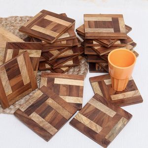 Stylish Design Wood and Resin Coaster Wholesale Manufacturer Antique Design Handmade Resin Inlay Wood coaster Supplier - Product Image 6