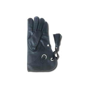 Gants confortables en cuir noir de haute qualité pour la manipulation des oiseaux - Product Image 5
