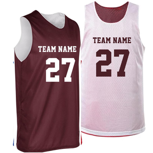 Maillot de basket-ball réversible personnalisé, nom de l'équipe 27, débardeur en maille sublimé, unisexe, adulte, toutes saisons, vêtements de sport respirants - Product Image 3