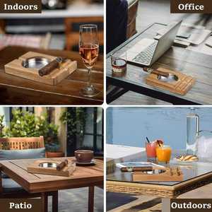 Cendrier de bureau en bois personnalisé moderne pour la maison et la voiture - Product Image 6