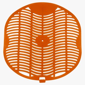 Orange <b>Plastic</b> Urinal Screen with Anti-Blocking Design for Drain Protection - Product Image 1