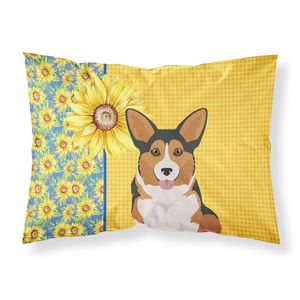Tournesols d'été Sable Pembroke Corgi Standard Léger Super Doux Facile d'entretien Taie d'oreiller décorative Taies d'oreiller - Product Image 1