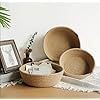 Customised Handwoven <b>Jute</b> Rope Storage <b>Basket</b> Set of 3 Natural Finish with Leather Handles for Storage and Organisation - Product Image 2
