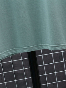 เสื้อยืดถักนิตติ้งสำหรับผู้ชาย, เสื้อยืดผ้าฝ้ายโพลีเอสเตอร์/ ผ้าฝ้ายเนื้อนุ่มสวมใส่สบายทรงปกติสไตล์วินเทจขนาด180กรัม - Product Image 6