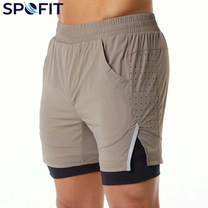 Shorts décontractés pour hommes avec logo personnalisé, best-seller en gros, shorts de sport 2 en 1 pour l'entraînement, la course à pied, la remise en forme, shorts décontractés pour adultes - Product Image 4