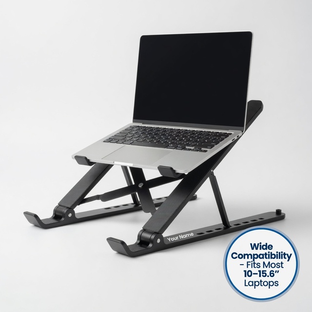 Wholesale Adjustable Portable Laptop Stand Ergonomic Foldable Ventilated 10-15.6 Inch Notebook Riser Holder OEM Product