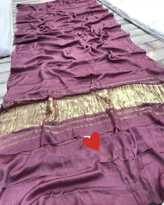 Handcrafted Pure Silk <b>Tissue</b> Pallu Saree Premium Bridal Festival Collection - Product Image 4