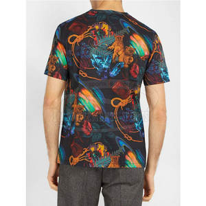 2024 nuevo diseño de camisetas de sublimación para hombres de secado rápido de punto de transferencia de calor Tie Dye Fitness Gym camisetas - Product Image 2