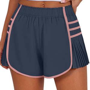 Shorts de Cintura Alta para Mujer, Casuales, con Cintura Ajustable, Corte Holgado, Ligeros, para Uso Diario, Pantalones Cortos de Verano - Product Image 1
