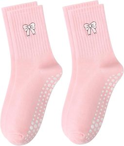 Pilates <b>Socks</b> With <b>Grips</b> for Women Cute Non Slip Crew Gripper Yoga <b>Sock</b>-Grippy Sticky for Hospital/Dance Barre/Workout - Product Image 1